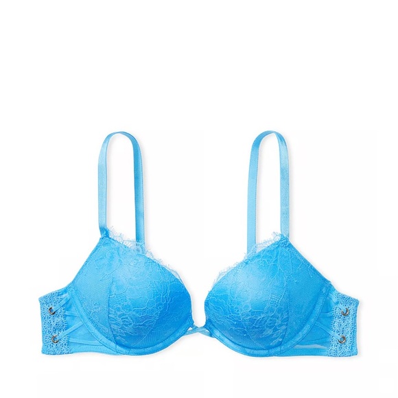 Victoria Secret Bombshell Rose‎ Lace & Grommet Push Up Bra - Picture 3 of 6